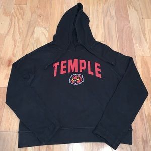 TEMPLE UNIV. WOMENS CROP HOODIE